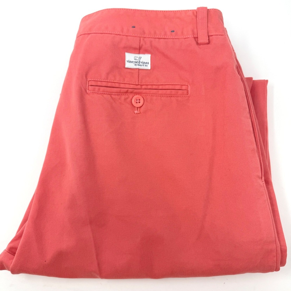 Vineyard Vines‎ Mens 34x34 Club Pant Coral Pink Cotton Chino Trousers Preppy